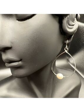 Elegant Silver and Pearl Teardrop Earrings